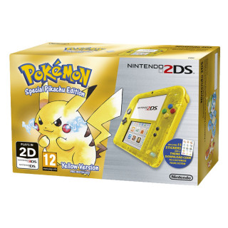 Nintendo 2DS (Transparent, Yellow) + Pokemon Special Pikachu Edition 3DS