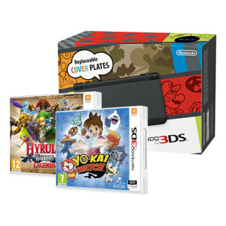 New Nintendo 3DS (Negru) + Yo-Kai Watch + Hyrule Warriors Legends 3DS