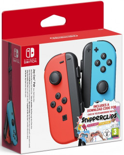 Nintendo Switch Joy-Con (Roșu-Albastru) + pachet controllere Snipperclips Nintendo Switch