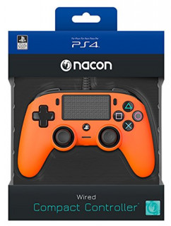 Playstation 4 (PS4) Nacon Wired Compact Controller (Orange) PS4