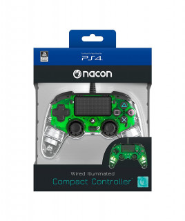 PlayStation 4 (PS4) Nacon Wired Compact Controller (Illuminated) (Verde) PS4