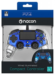 PlayStation 4 (PS4) Nacon Wired Compact Controller (Illuminated) (Albastru) PS4