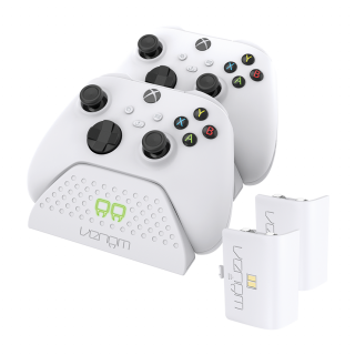 VENOM VS2871 Xbox Series & One white double charging station + 2 acumulatoare Xbox Series