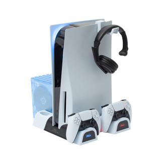Froggiex FX-P5-C3-W PS5 Multifunctional Cooling Stand + Headset Holder PS5