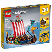 LEGO Creator 3 in 1 Corabia vikingă și șarpele din Midgard 31132) 