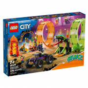LEGO City Arenă de cascadorii cu două bucle (60339) 