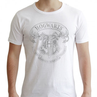 HARRY POTTER - T-shirt  "Hogwarts" white - new fit (S) Cadouri