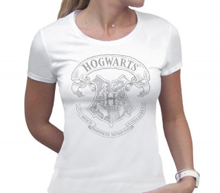 HARRY POTTER - T-shirt  "Hogwarts" women's white - basic (L) Cadouri