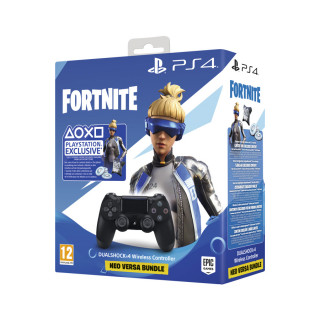 PlayStation 4 (PS4) Dualshock 4 Controller (Negru) + pachet Fortnite Neo Versa PS4