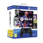 Playstation 4 (PS4) Dualshock 4 controller (Negru) + FIFA 21 