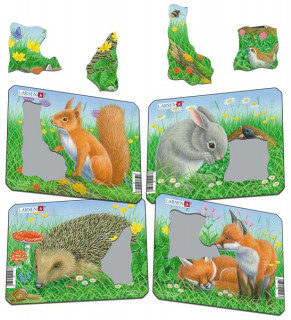 Larsen mini puzzle 5 pieces - Forest animals Z12 Cadouri