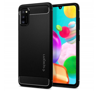 Spigen Rugged Armor Samsung Galaxy A41 Matte Black case, Black Mobile