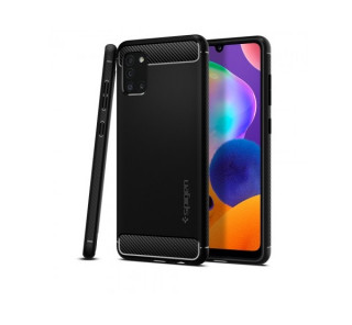 Spigen Rugged Armor Samsung Galaxy A31 Matte Black case, Black Mobile