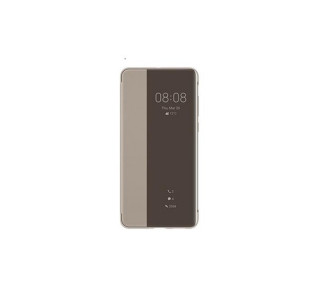 Huawei P40 S-View Cover, original flip case, Brown Mobile