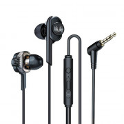 UIISII BA-T6J dual dynamic drive Hi-Res Audio  microphone earphone Black 
