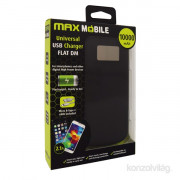 Max Mobile Flat DM 10000mA 2x USB kijelzos Black powerbank 