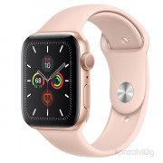 Apple Watch S5 44mm with gps Gold aluminum case, Rose quartz sportstrap smart watch 