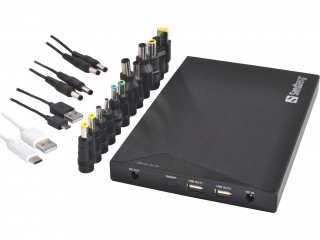 Sandberg  Powerbank 20000mAh for Laptop (Max.85W notebook 2xUSB 3.1A output; 12 connector; aluminum) Mobile