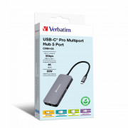 Verbatim CMH-05 USB tip-C 5000 Mbit/s Argintiu 