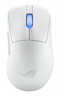ASUS ROG Keris II Ace Wireless AimPoint White mouse-uri Gaming Mâna dreaptă RF Wireless + Bluetooth + USB Type-A Optice 42000 DPI PC
