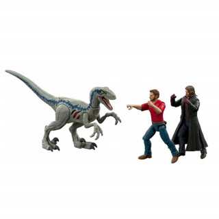 Mattel Jurassic Wolrd Extreme Damage Owen & Velociraptor Blue Pursuit Pack (GWN25) Jucărie