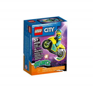 LEGO City Cyber Motocicletă de cascadorie cibernetică (60358) Jucărie