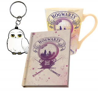 Harry Potter - Mug + Keychain + Notebook - "Hogwarts" Cadouri