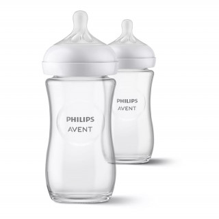 Philips Avent Natural SCY933/02 240ml Glass Baby Bottle 2pcs Acasă