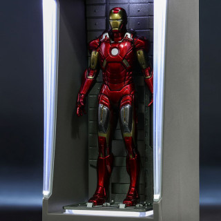 Hot Toys Marvel Miniature: Iron Man 3 (Mark 7 with Hall of Armor) Figurina Jucărie