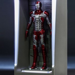 Hot Toys Marvel Miniature: Iron Man 3 (Mark 5 with Hall of Armor) Figurina Jucărie
