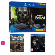 Playstation 4 (PS4) Slim 500GB + Call of Duty Modern Warfare 2 + Days Gone + Death Stranding 