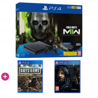 Playstation 4 (PS4) Slim 500GB + Call of Duty Modern Warfare 2 + Days Gone + Death Stranding PS4