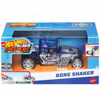 Hot Wheels - Pull-back Speeders - Mini mașină Bone Shaker (HPT04 - HPR71) Jucărie