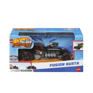 Hot Wheels - Pull-back Speeders - Mașină mică Fusion Busta (HPT04 - HPR83) Jucărie