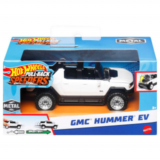 Hot Wheels - Pull-back Speeders - mașină mică GMC Hummer EV (HPT04 - HPR86) Jucărie