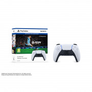 Controler DualSense PlayStation 5 (PS5) (alb-negru) + EA Sports FC 24 (digital) 