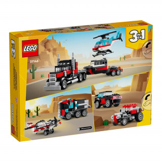 LEGO Creator: Camioneta platforma cu elicopter (31146) Jucărie