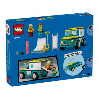 LEGO City: Ambulanta de urgenta si practicant de snow (60403) Jucărie