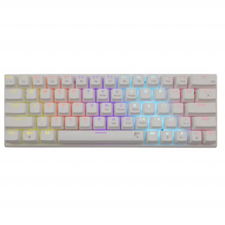WHITE SHARK WAKIZASHI-W/R-US, GK-002211-W/R-US tastatură mecanică de gaming albă, comutatoare roșii. engleză PC