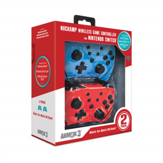 Pachet de controler wireless Armor3 NuChamp - albastru/roșu (M07467-BBRD) Nintendo Switch