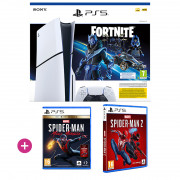 PlayStation 5 (Slim) Fortnite Cobalt Star bundle + Marvel's Spider-Man Miles Morales UE + Marvel's Spider-Man 2 