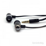 Sbox EP-044B Black microphone metal earphone 
