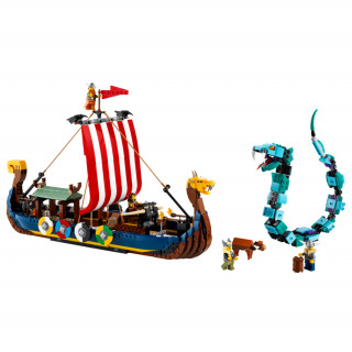 LEGO Creator 3 in 1 Corabia vikingă și șarpele din Midgard 31132) Jucărie