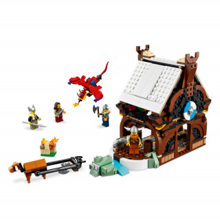 LEGO Creator 3 in 1 Corabia vikingă și șarpele din Midgard 31132) Jucărie
