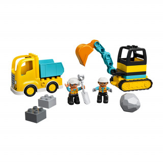 LEGO DUPLO Camion și excavator pe șenile (10931) Jucărie