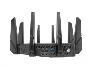 ASUS ROG Rapture GT-AX11000 Pro router wireless Gigabit Ethernet Tri-band (2.4 GHz / 5 GHz / 5 GHz) Negru PC