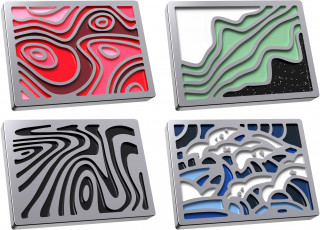 HyperX Badge Pack - Abstract Magnetic Badges Etichetă tastatură PC