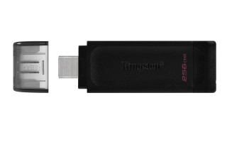 Kingston Technology DataTraveler 70 memorii flash USB 256 Giga Bites USB tip-C 3.2 Gen 1 (3.1 Gen 1) Negru PC