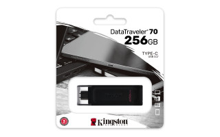 Kingston Technology DataTraveler 70 memorii flash USB 256 Giga Bites USB tip-C 3.2 Gen 1 (3.1 Gen 1) Negru PC
