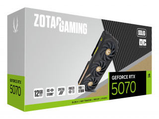 Zotac GAMING GeForce RTX 5070 SOLID OC NVIDIA 12 Giga Bites GDDR7 PC
